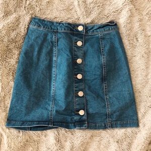 Button up jean skirt